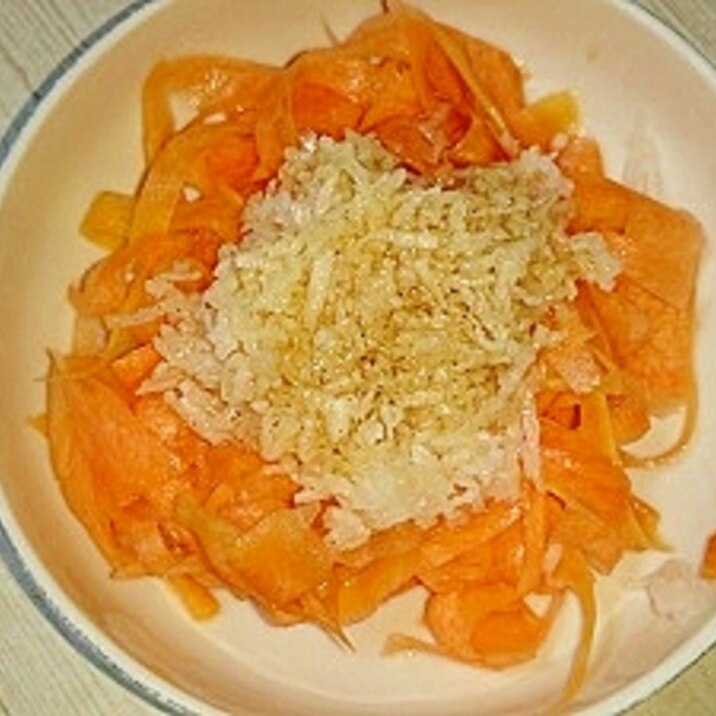 ピーラー人参の大根おろし青じそドレッシングサラダ レシピ 作り方 By Happy Days 楽天レシピ